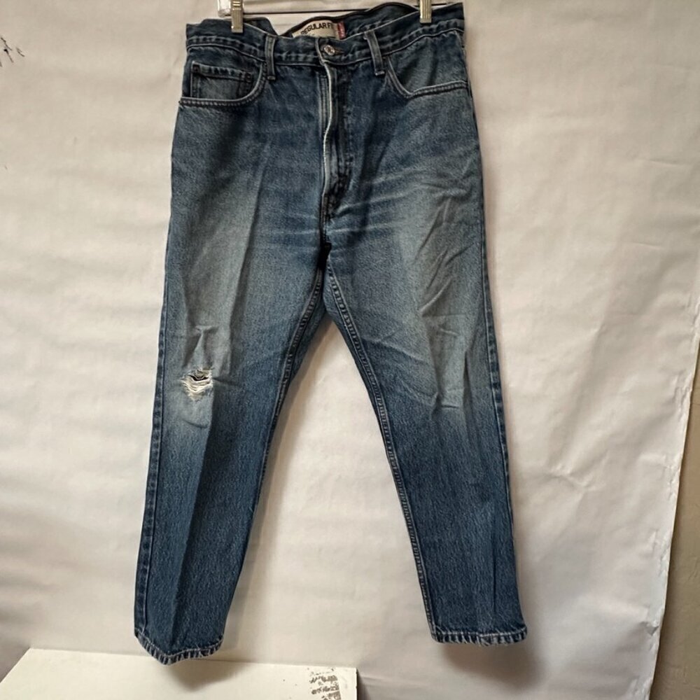 Levis 505 Jeans Dark Blue Denim Waist 36" x 29"  Unisex Straight Vintage